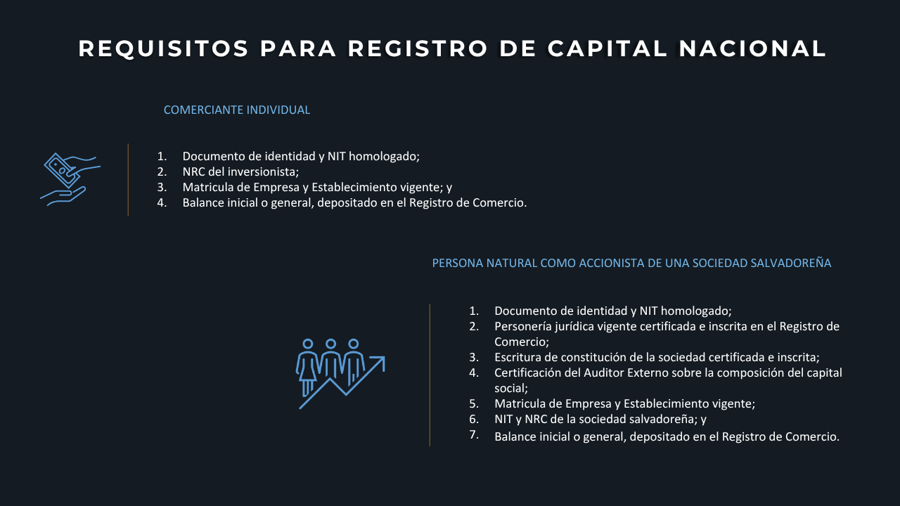 Requisitos – registro de capital nacional