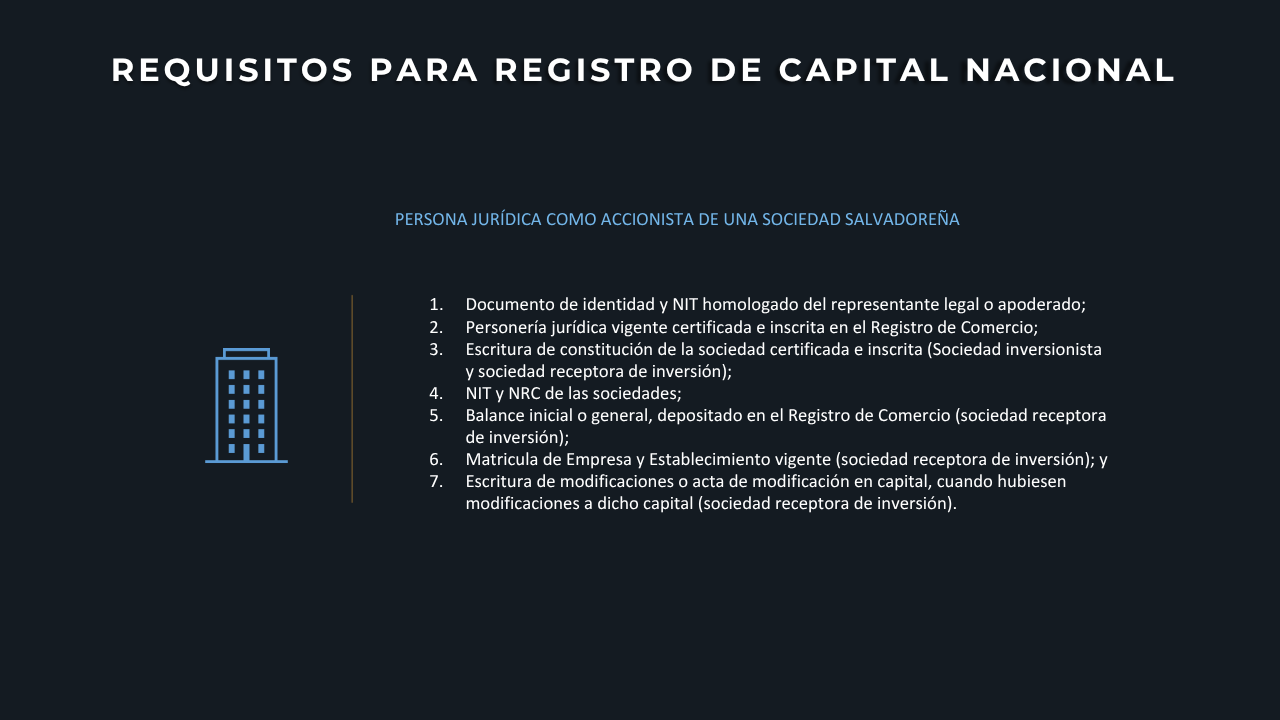 Requisitos – capital nacional (persona jurídica)