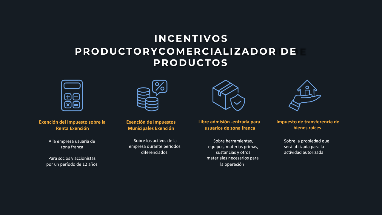 Incentivos – productor y comercializador de productos
