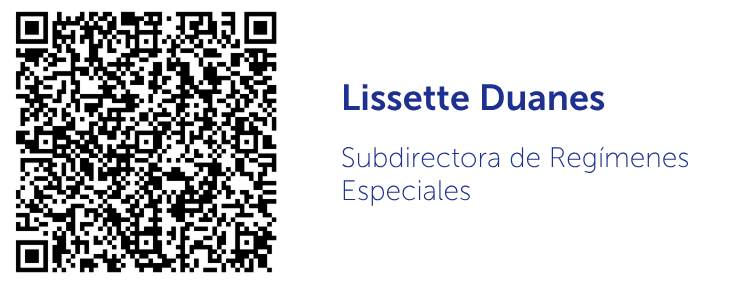 Lissette Duanes, Deputy Director of Special Regimes